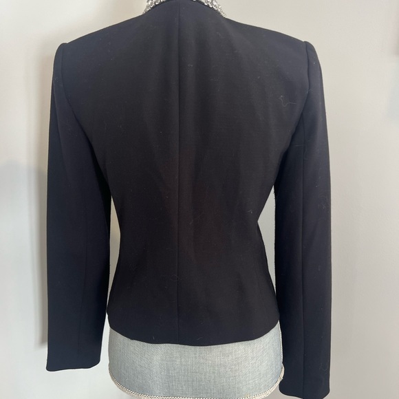 MICHAEL KORS BLACK BLAZER WITH BLING COLLAR (SIZE: 6 **FITS LIKE A SIZE 4) - Picture 4 of 4